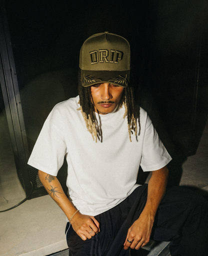 Gorra olive lateral izquierda - snapback Drip Club Costa Rica