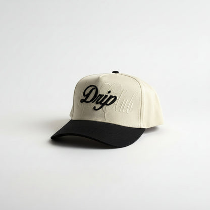 Gorra Sign Beige and Beige Drip Club frente - snapback tono arena streetwear Costa Rica