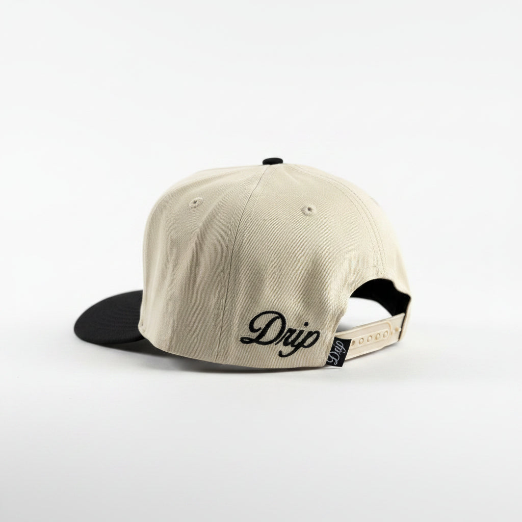 Gorra Sign Beige and Beige Drip Club lateral - snapback Drip Club Costa Rica