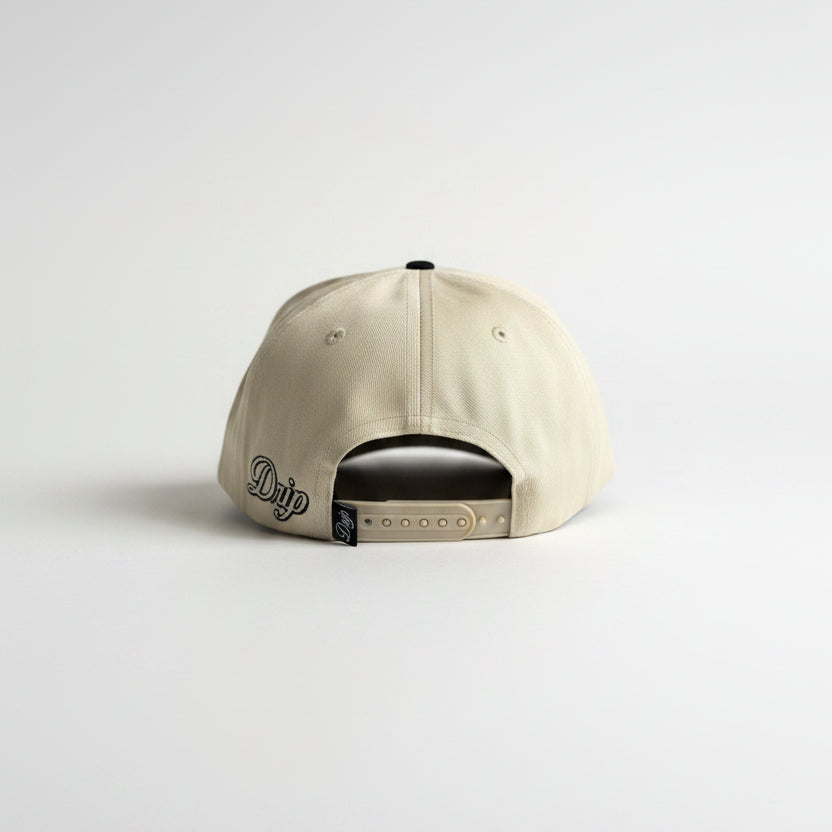 Gorra Sign Beige and Black Drip Club lateral - snapback Drip Club Costa Rica