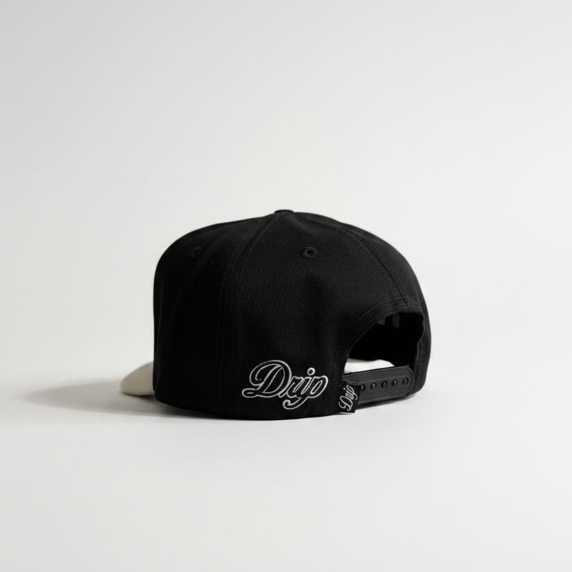 Gorra Sign Black and Beige Drip Club lateral - snapback Drip Club Costa Rica