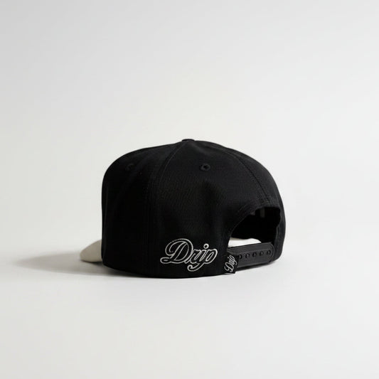 Gorra Sign Black and Beige Drip Club lateral - snapback Drip Club Costa Rica