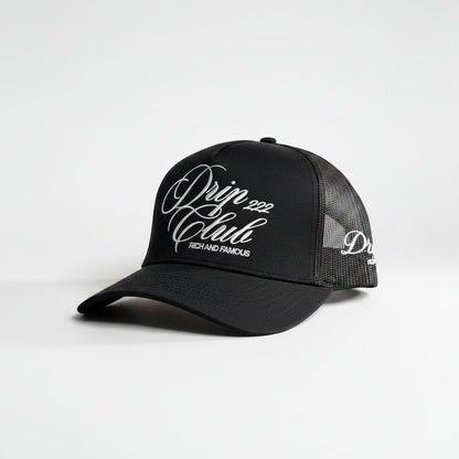 Gorra Trucker Black Drip Club frente - gorra trucker streetwear Costa Rica