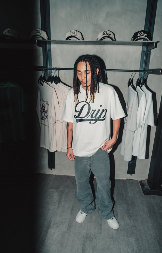 LINE TEE DRIP BLANCA