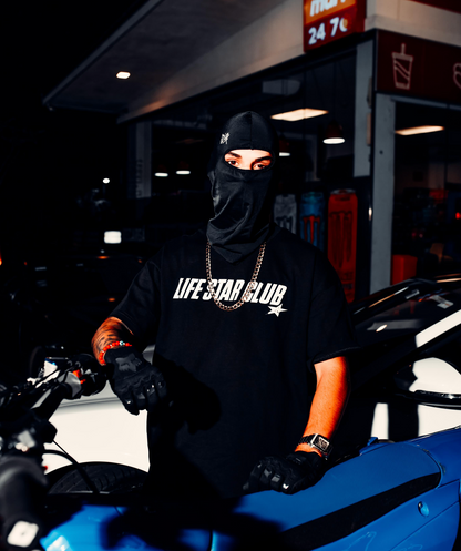 Ski Mask negro Drip Club uso - accesorio streetwear Costa Rica